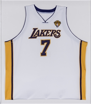 2009-10 Lamar Odom Finals Game Used Los Angeles Lakers Alternate Jersey (Letter of Provenance) 